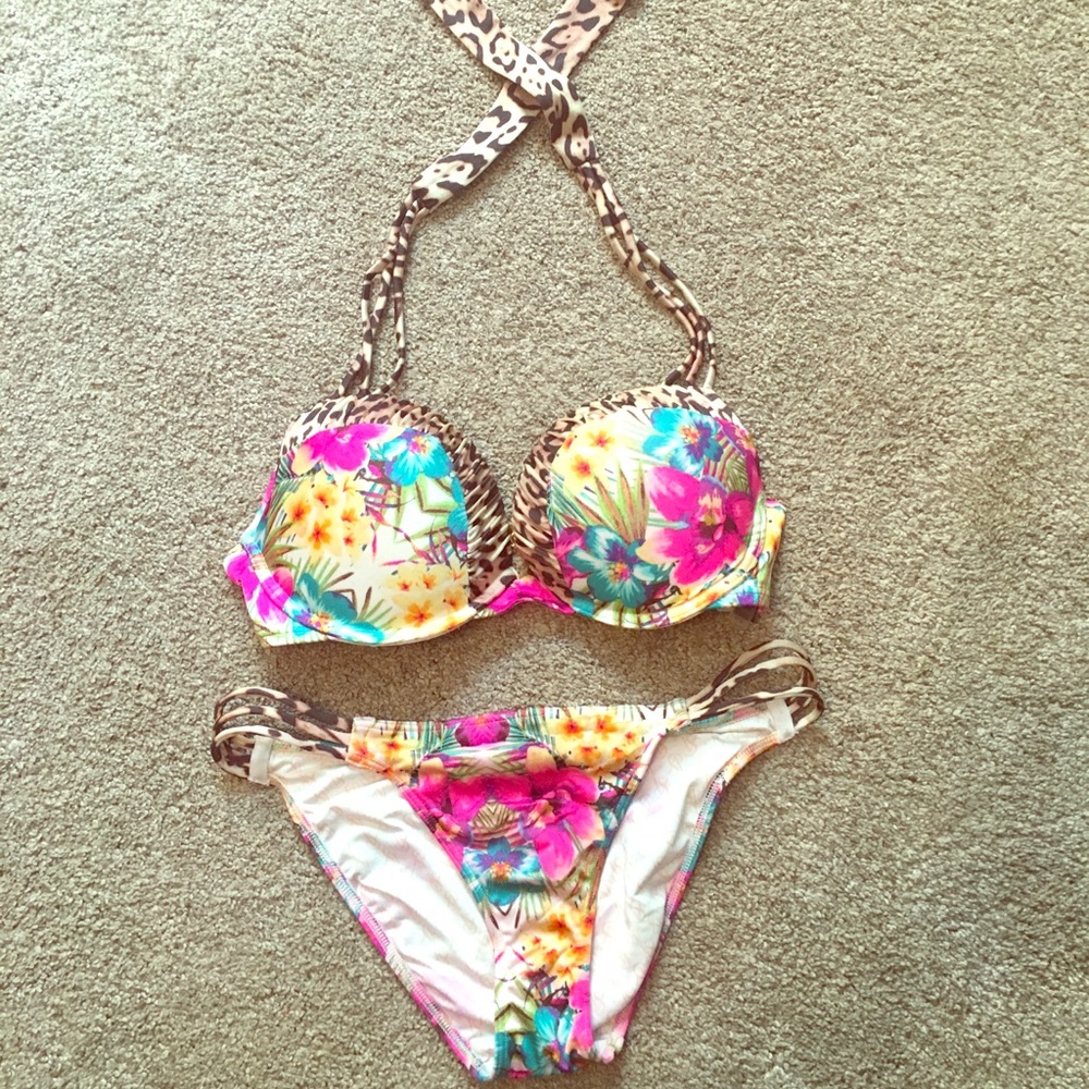 Victoria’s Secret Floral & Cheetah Swimsuit